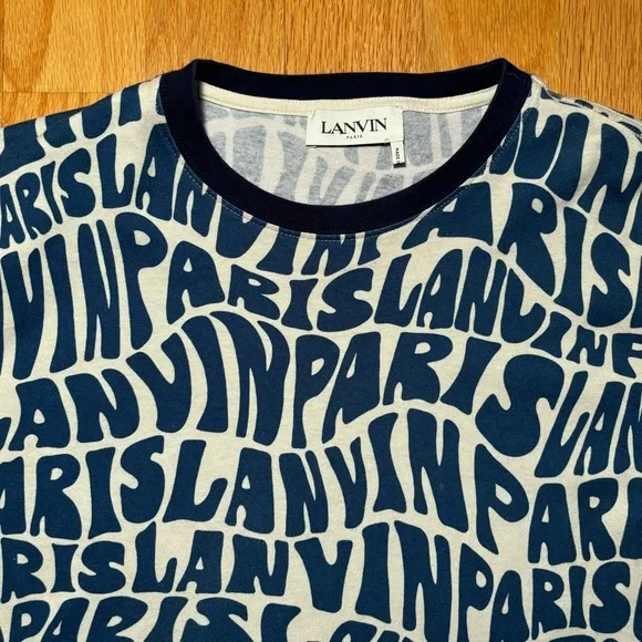 SOLD - LANVIN Paris Psychedelic Logo Runway Tshirt - Picture 2 of 7
